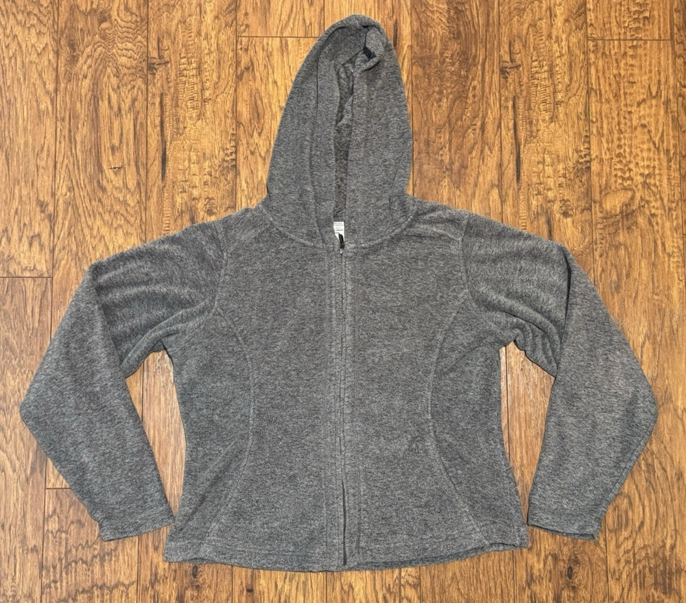Columbia Jacket Gray Fleece Full Zip Sweater Outdoor Trail Hike Top - Women's M